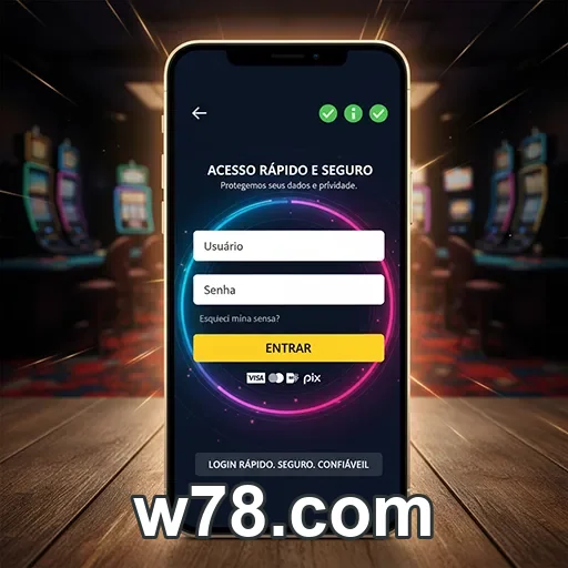 Login no w78.com pelo celular com verificação clara