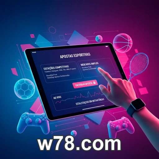 Tela mobile do w78.com com jogos populares e acesso seguro