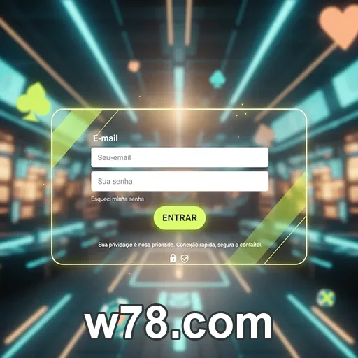Celular com login seguro da w78.com em plataforma