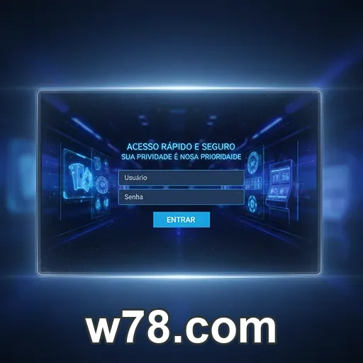 Tela mobile da w78.com com entrada acessível